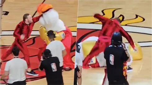 Conor McGregor noqueó a la mascota de los Miami Heat y lo mandó al hospital.