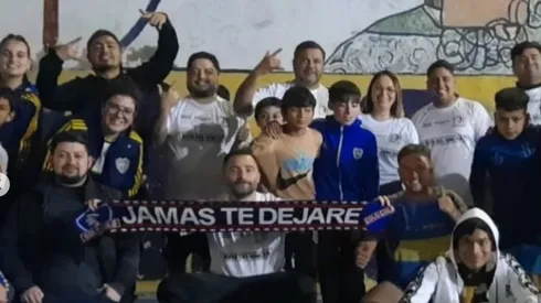 Los hinchas de Boca y Colo Colo en un amistoso.