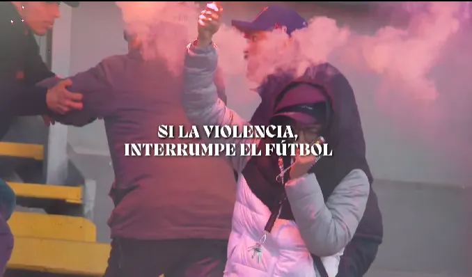 Sin embargo, el comercial se “interrumpe”, tal como el partido del 30 de abril en Concepción. Imagen: TNT Sports.