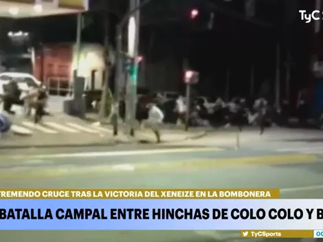 Batalla campal de hinchas de Colo Colo y Boca