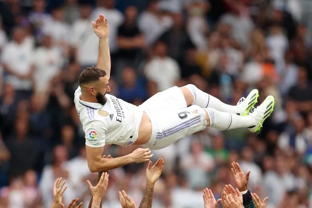 Karim Benzema se despide de Real Madrid para irse a Arabia Saudita (Photo by Florencia Tan Jun/Getty Images).