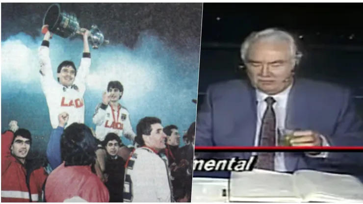 Sergio Livingstone celebró con un whisky durante el noticiario de TVN
