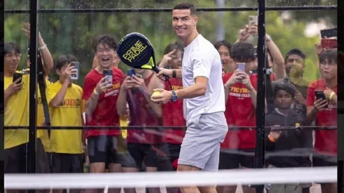 El astro portugués mostró su habilidad en el deporte de moda.