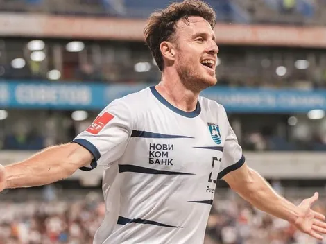 Ángelo Henríquez celebra un histórico segundo gol con el FC Baltika