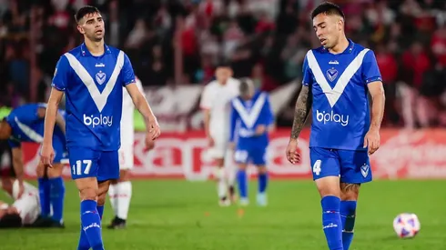 Jugadores de Vélez Sarsfield tras la última derrota, ante Huracán.