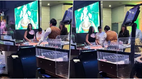 Thompson y Sepúlveda juntos en el casino.