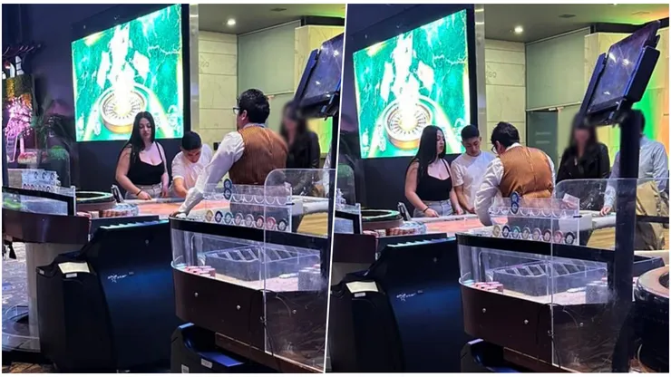Thompson y Sepúlveda juntos en el casino.