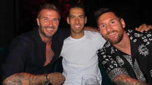 Lionel Messi, Sergio Busquets, David Beckham y Jorge Mas disfrutaron de una noche de amigos en Miami.