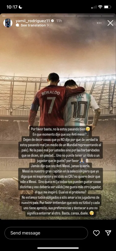 El acomplejado mensaje de Yamila Rodríguez | Instagram