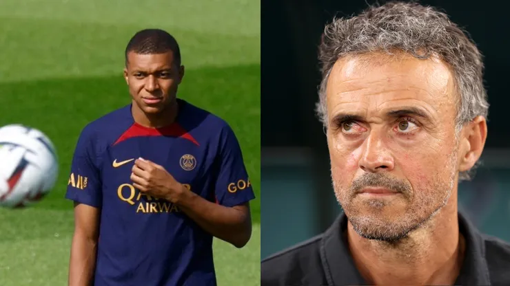 El nuevo director técnico de PSG, Luis Enrique prefirió dejar a Kylian Mbappé en el banquillo.