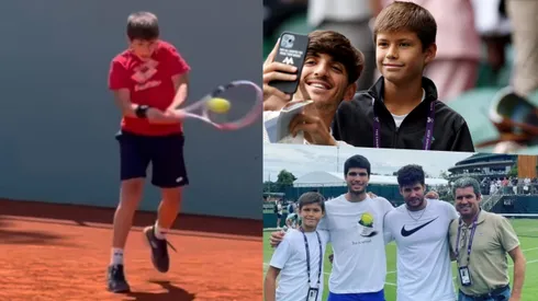 Jaime Alcaraz juega al tenis desde muy temprana edad, y ya empieza a ser reconocido a nivel mundial. En Wimbledon, donde vio a su hermano Carlos ser campeón por primera vez, hasta le pedían fotos.