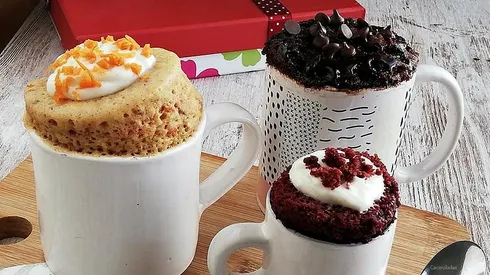 Receta de queque en taza fácil y rápido