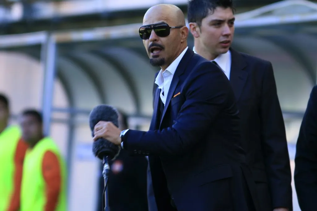 Fantasma Figueroa en el momento que trató de “rata” a Patricio Kiblisky, por allá por 2015. (Dragomir Yankovic/Photosport).