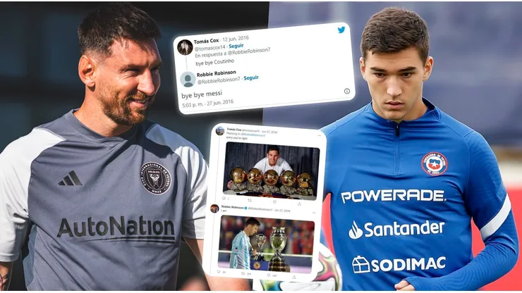 Robbie Robinson se olvidó de sus burlas a Lionel Messi.