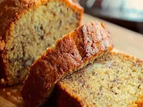 Receta de queque de plátano saludable