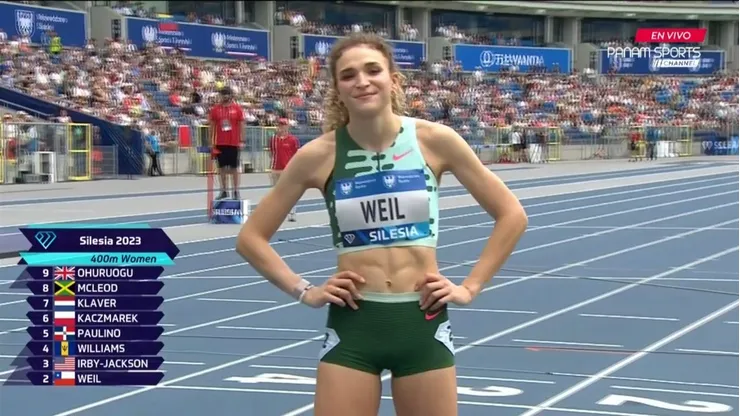 Martina Weil rompió récord nacional en los 400 metros planos y se prepara para ir con todo a Santiago 2023.