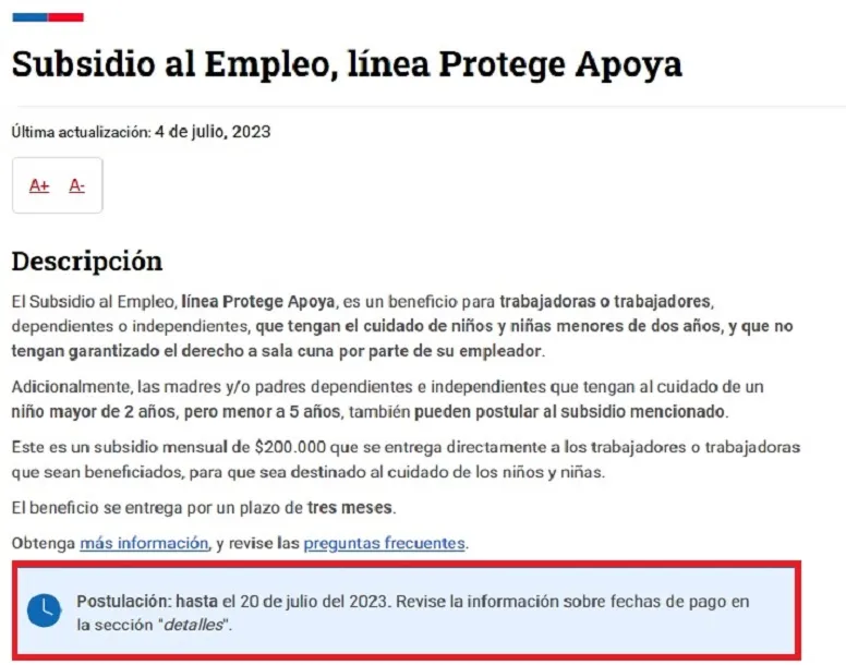 Imagen correspondiente a ChileAtiende y publicada por Meganoticias.