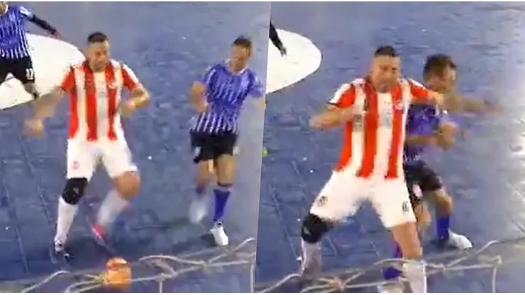 Loscocco le pegó a su rival un fuerte codazo que lo dejó KO.