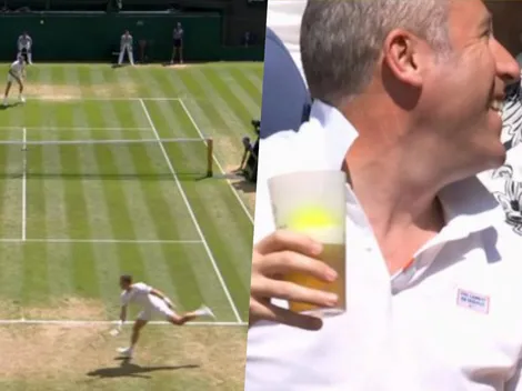 Épico: tenista responde a las nubes y le achunta a un trago