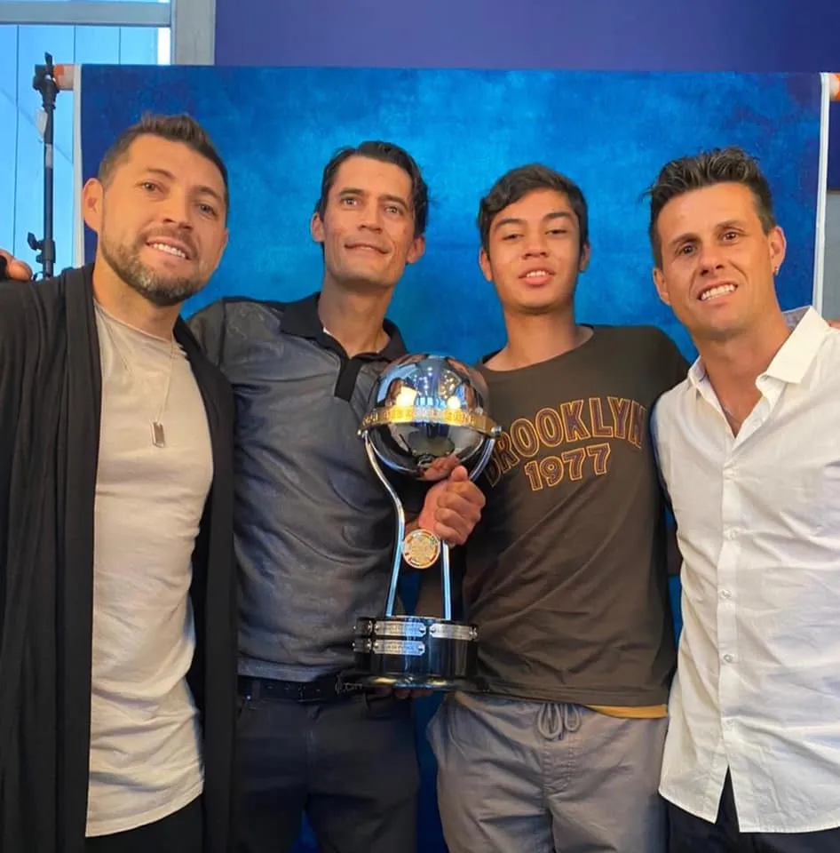 José Rojas, Marcos González y Diego Rivarola, tres ganadores de la Copa Sudamericana con la U de Sampaoli en 2011.