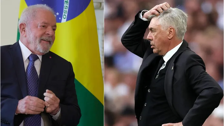 Lula da Silva, el presidente de Brasil, parece no querer mucho a Carlo Ancelotti como DT del Scratch.