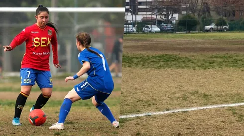 Unión Española Fem jugó en esta cancha ante Barnechea.