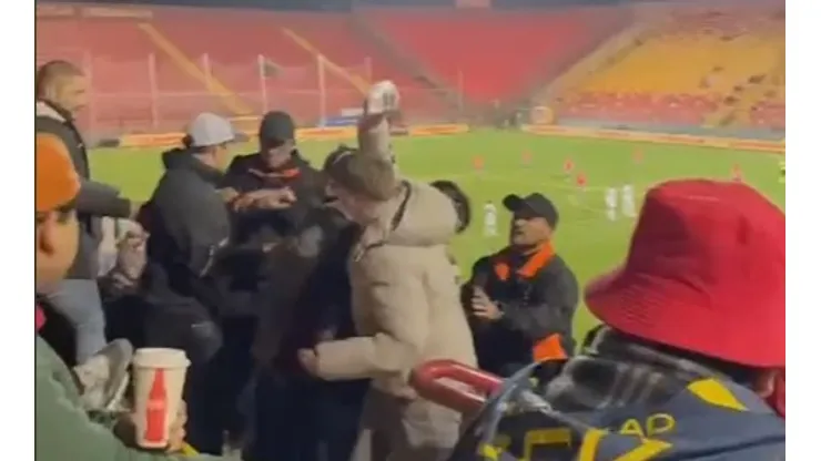 Un tenso ambiente se vivió en la tribuna del Santa Laura