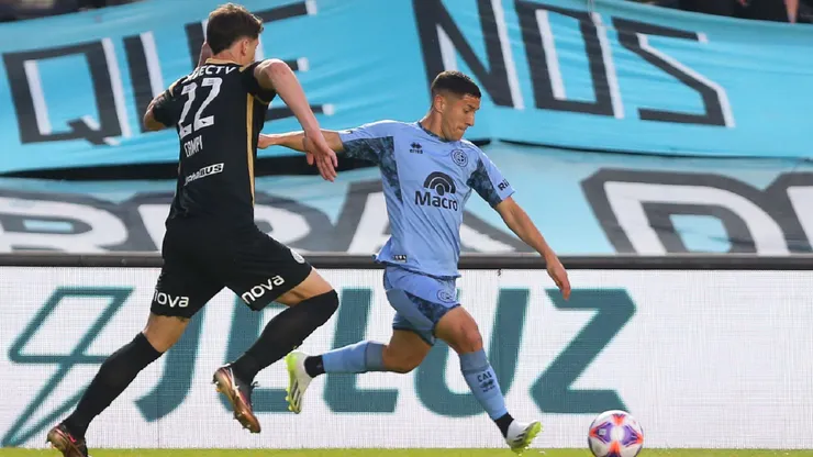 Matías Marín fue el único de los chilenos de Belgrano que tuvo minutos ante San Lorenzo.