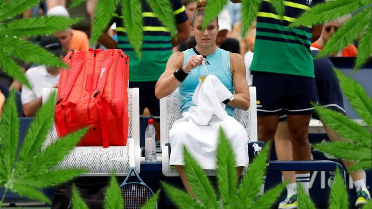 La griega Maria Sakkari denunció olor a marihuana mientras jugaba ante Rebeka Masarova en el USTA Billie Jean King National Tennis Center.