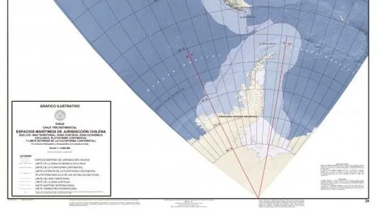 Mapa ilustrativo Armada de Chile