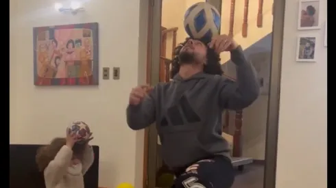 Falcón se divierte con su hijo en la semana previa al Superclásico