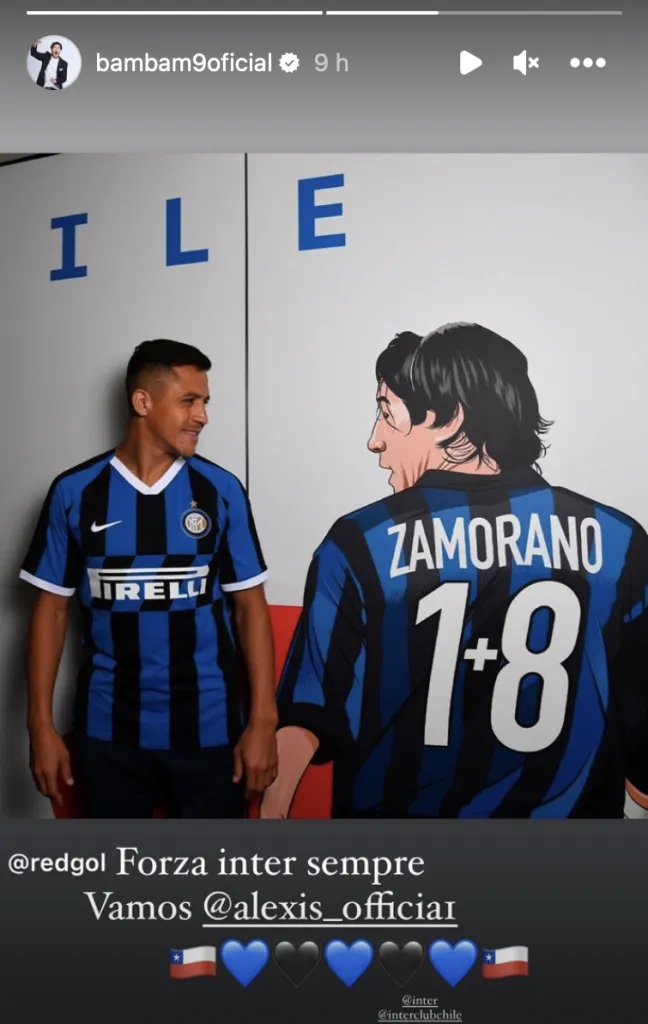 Zamorano le envió un mensaje a Alexis | Instagram