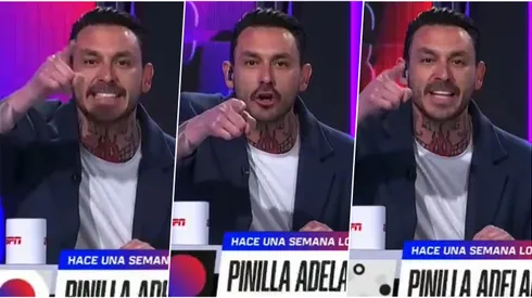 El dedo del furioso Mauricio Pinilla tras informar primero el fichaje de Alexis en Inter.