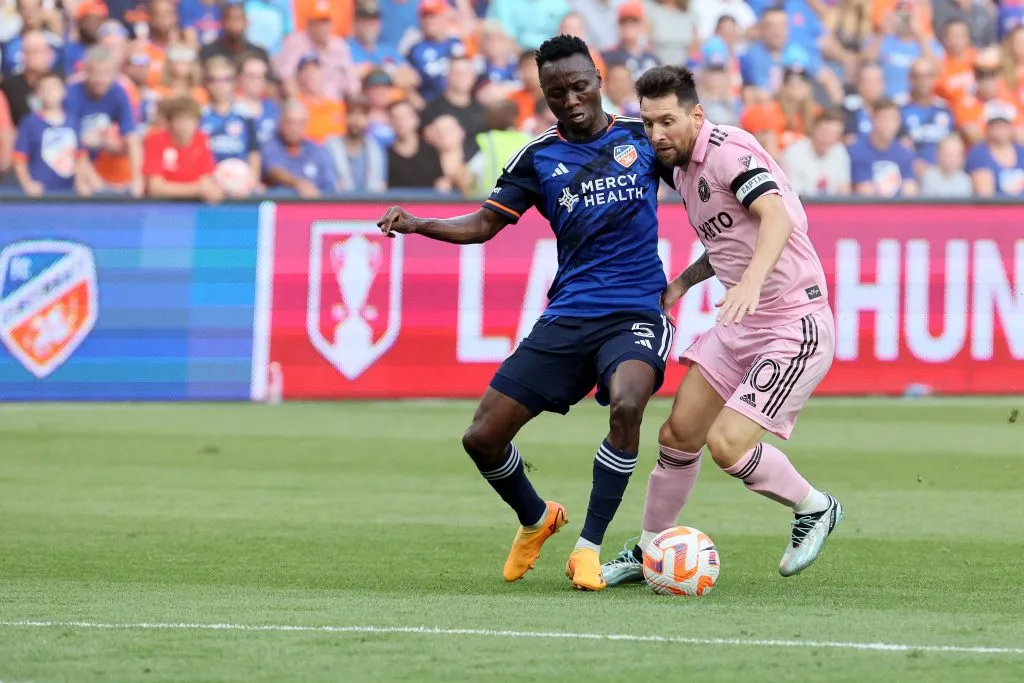 Lionel Messi se matriculó con dos asistencias claves para que Miami avance en la US Open Cup. | Foto: Getty Images.