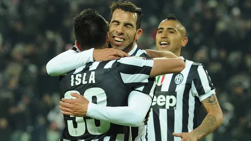 Tévez e Isla, además de Vidal, coincidieron en la Juventus en el 2013.