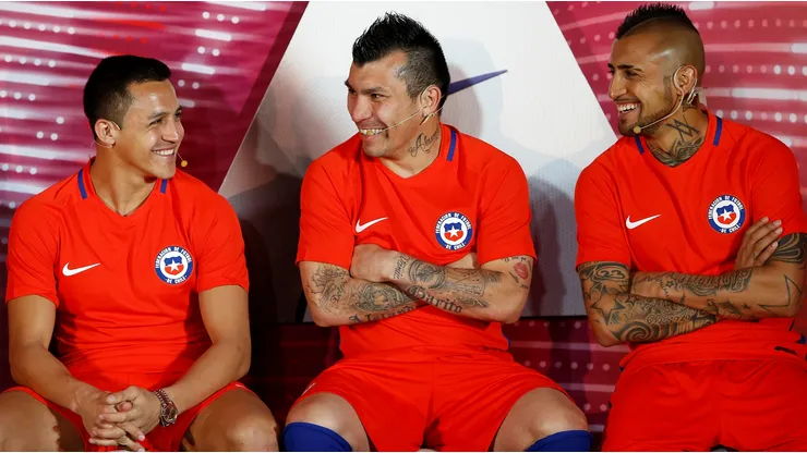 Gary Medel, Alexis Sánchez y Arturo Vidal, parte de la Generación Dorada.