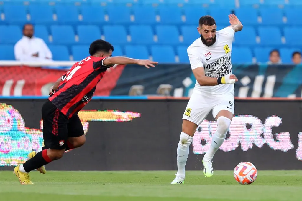 Karim Benzema está generando una importante crisis en el Al Ittihad. Su DT no lo quiere y no se descarta que parta a pesar de llevar sólo un par de meses en el equipo. | Foto: Getty Images.