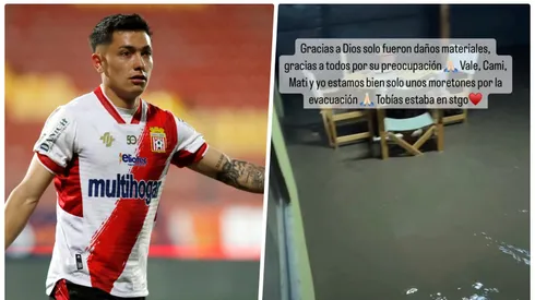 El jugador publicó historias en sus redes sociales del rescate junto a su familia.