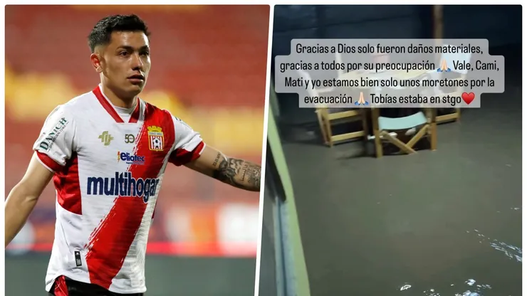 El jugador publicó historias en sus redes sociales del rescate junto a su familia.