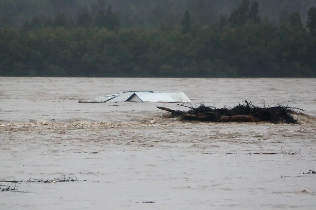 Constitución, 21 de agosto de 2023 Crecida del Río Maule en el sector de Constitución y Quivolgo. José Robles/Aton Chile