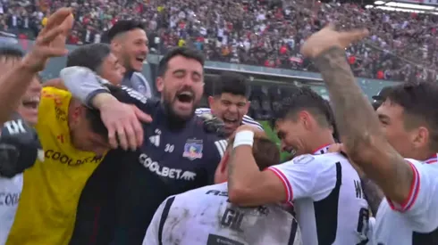 De Paul festejó abrazado de Brayan Cortés.