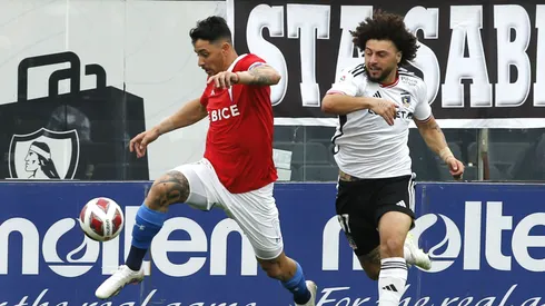 Maxi Falcón y Fernando Zampedri enfrentándose en el Clásico