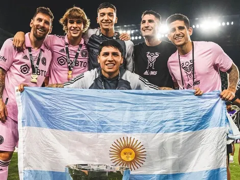 Messi, Beckham y Joan Cruz celebran con el "chileno" del Inter Miami