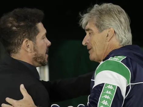 El Cholo Simeone elogia a Pellegrini antes del duelo: "Es muy valiente"