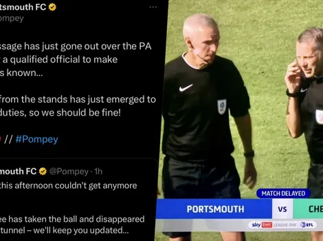 Árbitros se lesionan en Inglaterra e hincha debe ingresar para parchar