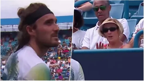 Stefanos Tsitsipas, molesto con el actuar de la señora con delirios de abeja