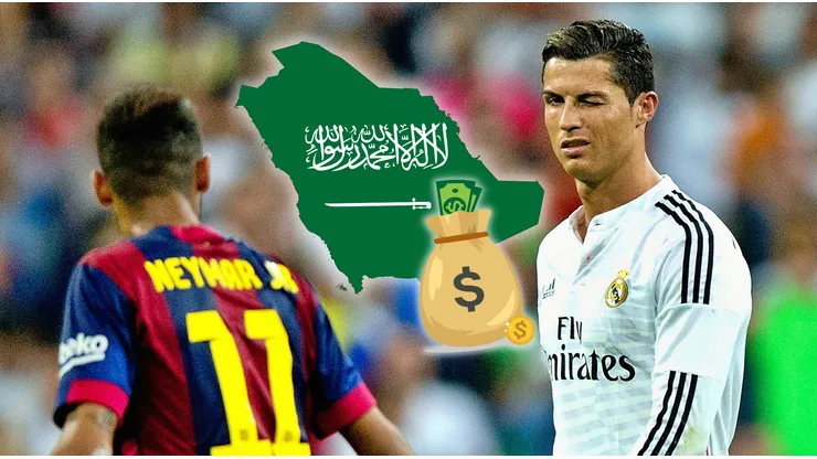 Ney recordó a CR7 en su presentación en el fútbol de Arabia Saudita.