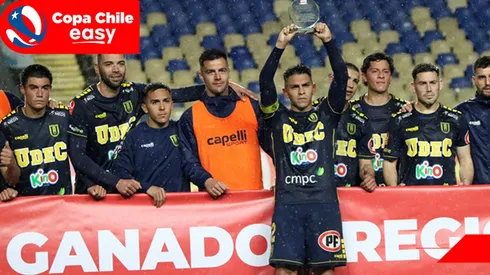La U. de Conce celebra con un galvano reciclado su triunfo en Copa Chile