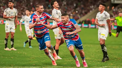 Imanol Machuca, delantero que llegó con polémica, festejó su primer gol en Fortaleza.