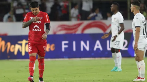 Patricio Rubio en el partido entre Ñublense y LDU Quito.